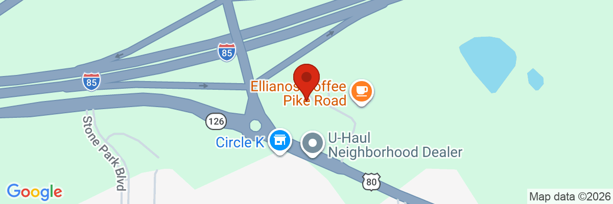 Map showing facility locations